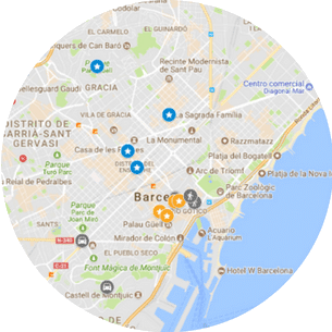Best itineraries for 2 days in Barcelona Map