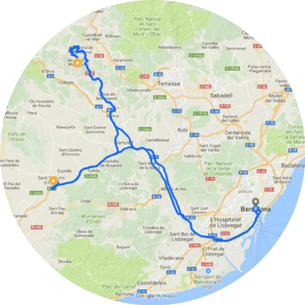 Montserrat and Cava Tour Map