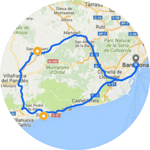 Wine Country Sitges Tour Map