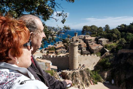Senior couple during our Girona and Costa Brava full day tour from Barcelona