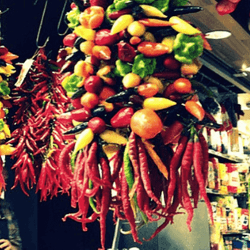 Chilies in one of the Barcelona Markets | ForeverBarcelona