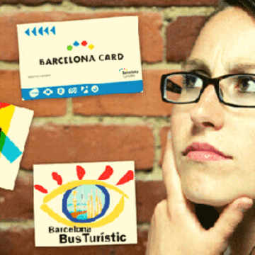 Woman deciding what Barcelona city pass to buy
