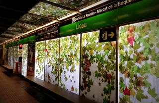 Station of the Metro in Barcelona