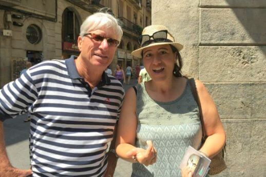 Guide and guest during our Gaudi Gothic Quarter Tour