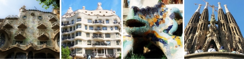 Gaudi sites visited during a Barcelona private minibus hire