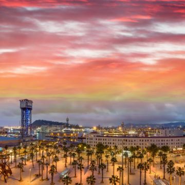 Barcelona in the sunset, a trip you want to save for