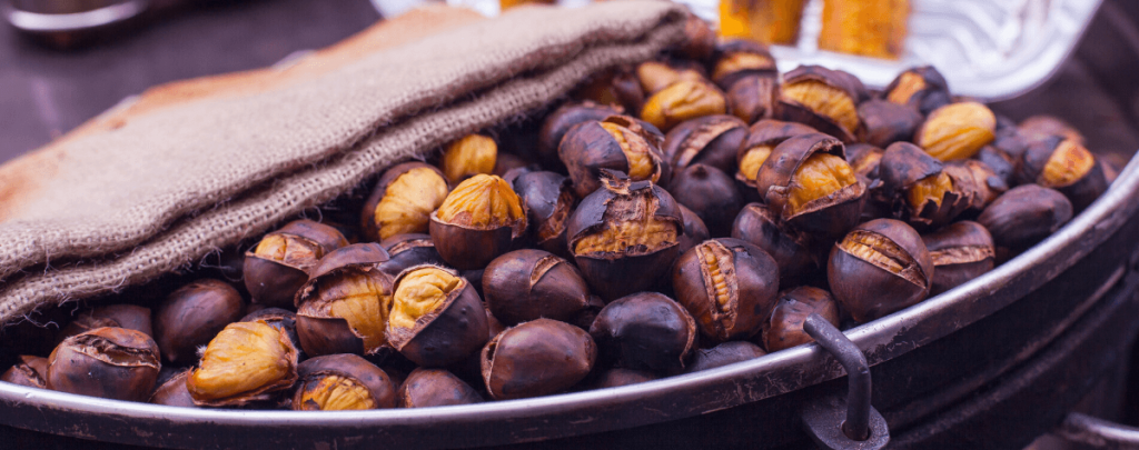 Roasted chestnuts for All Saints