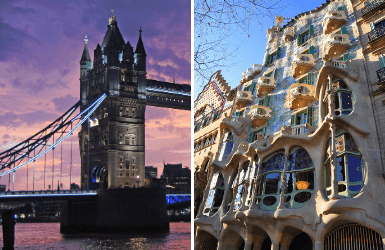 London or Barcelona to visit: history or architecture