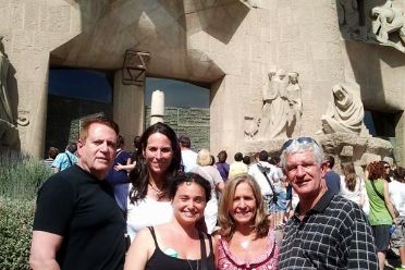 Guests and guide on our Sagrada Familia private tour