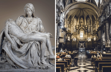 Michelangelo pietà vs Montserrat Basilica