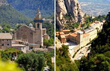 Mallorca or Barcelona highlights? Valldemossa versus Montserrat