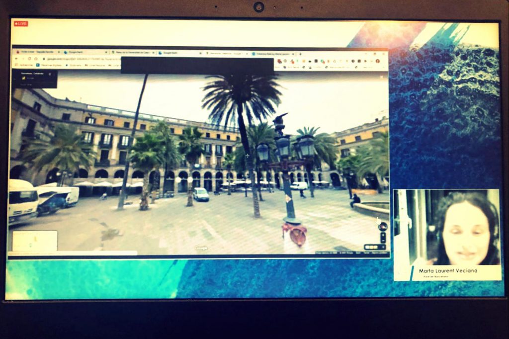 Marta during one of our Barcelona Virtual Tours