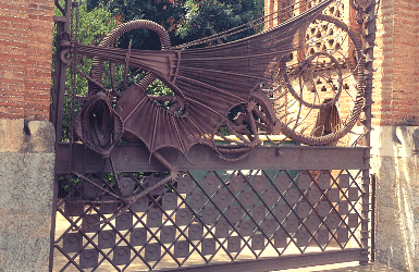 Antoni Gaudi Dragon Gate in Pavellons Guell