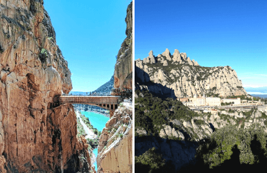 Malaga vs Barcelona Travel: Caminito del Rey vs Montserrat