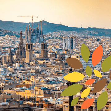 View of Barcelona in October