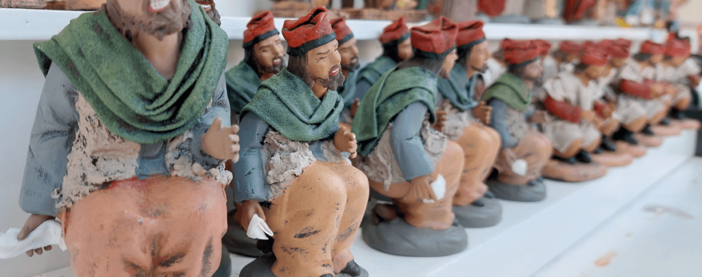 Christmas market in Barcelona: Caganer figurines