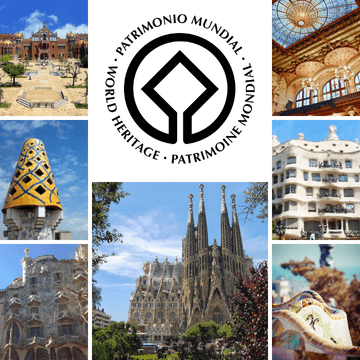 Collage of the best Barcelona World Heritage