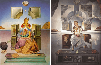 Dali's Gala paintings as the Virgin Mary