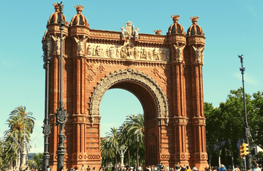 Arch of Triumph during a Barcelona weekend break