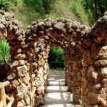 Bridge at Gaudi's Jardins Artigas