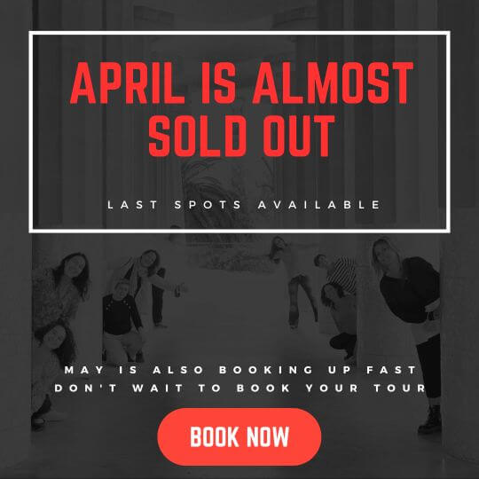 April is filling up fast. Don't wait until last minute to book or it'll be too late.