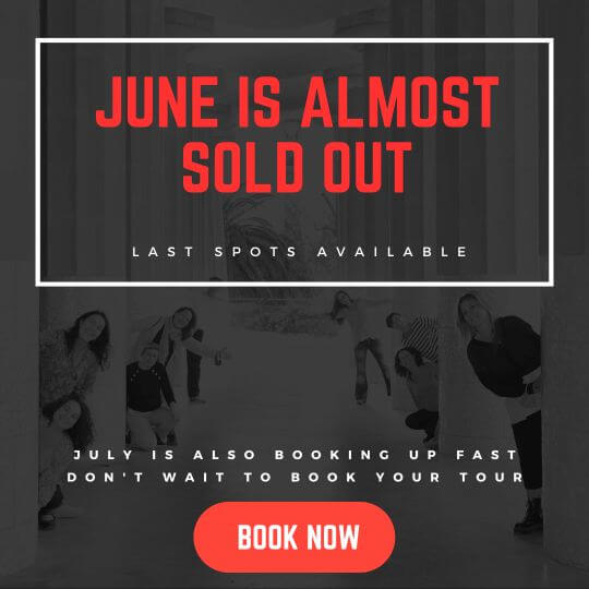 June is filling up fast. Don't wait until last minute to book or it'll be too late.