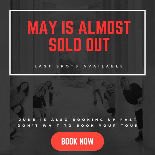 May is filling up fast. Don't wait until last minute to book or it'll be too late.