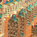 Gaudi & Barcelona souvenirs displayed at a shop