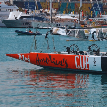 Vessel competing at the Barcelona America's Cup 2024