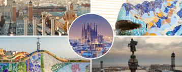 Barcelona sites in our Montjuic, la Sagrada Familia and Park Guell tour